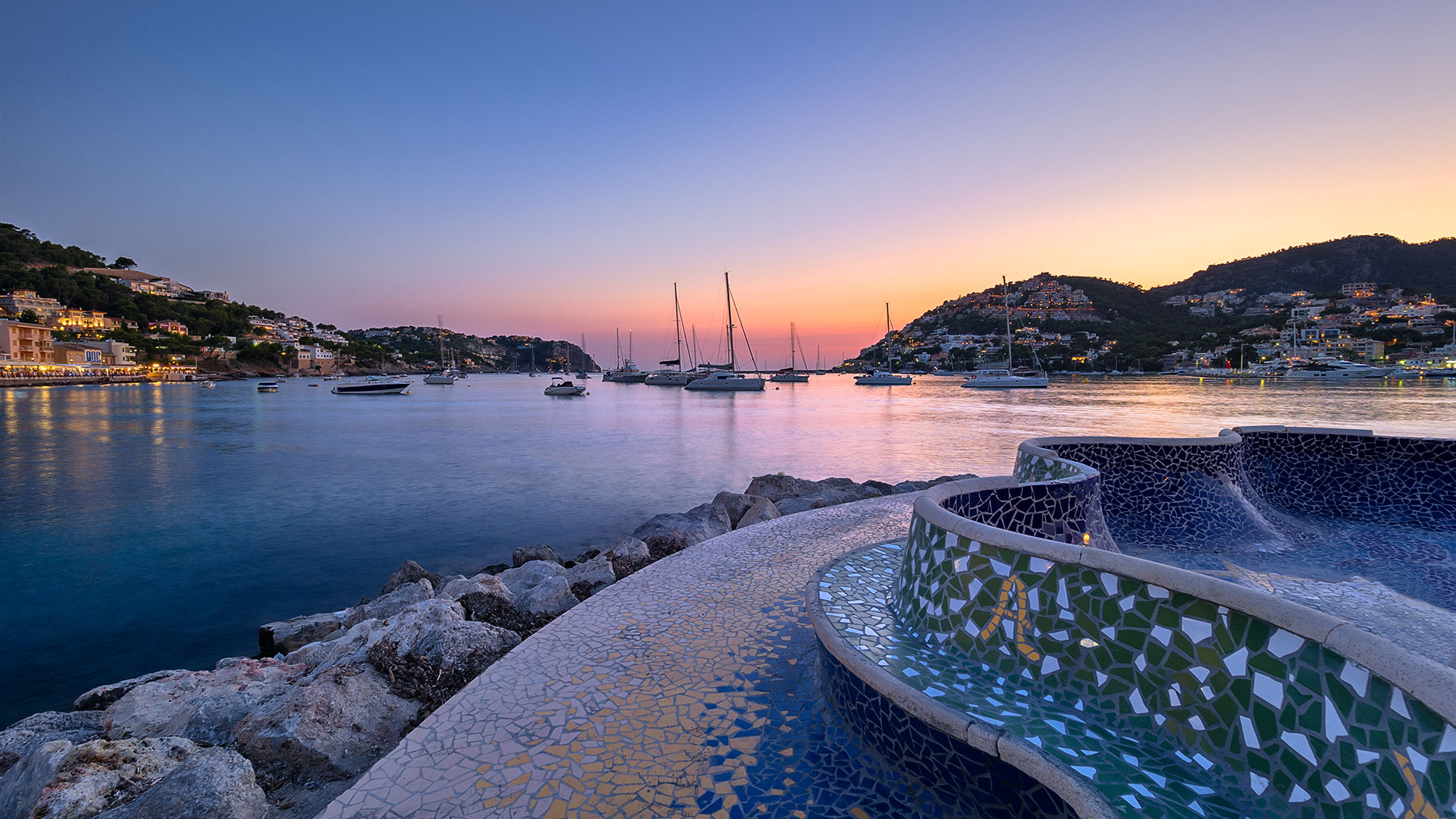 Hafen von Port de Andratx auf Mallorca